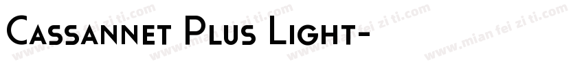 Cassannet Plus Light字体转换
